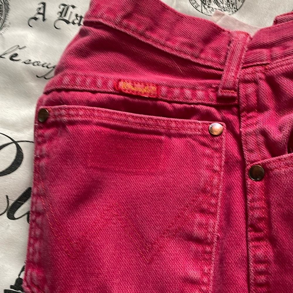Wrangler pants the symbol of wrangler came off due to wearing all the time